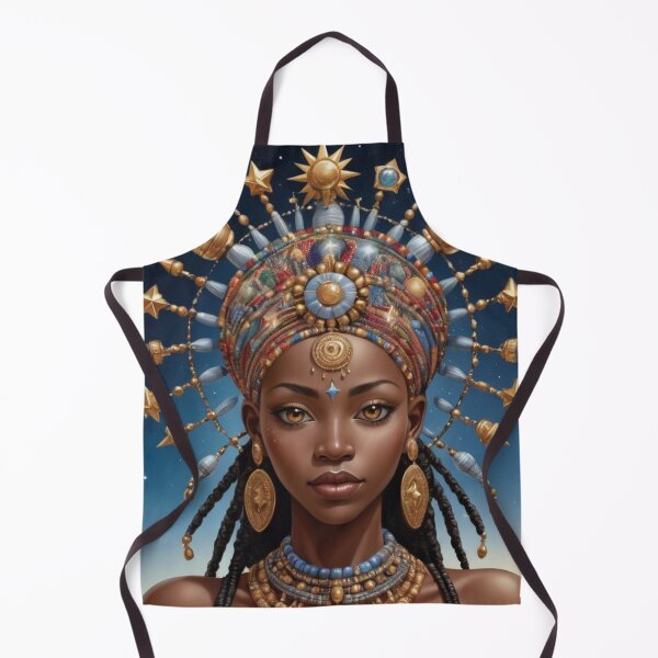 Item preview, West African Celestial Goddess Divine Feminine Fantasy Art Print designed and sold by GenesisArtis.