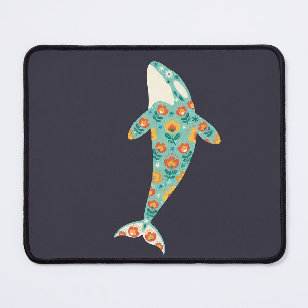 Item preview, Floral Folk Art Orca – Scandinavian Folk Art by heidiannemorris © designed and sold by FOLK ART FUSION by heidiannemorris.