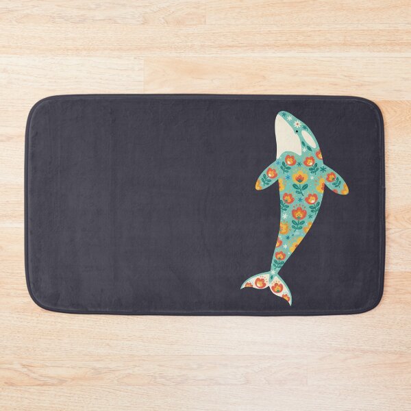 Item preview, Floral Folk Art Orca – Scandinavian Folk Art by heidiannemorris © designed and sold by FOLK ART FUSION by heidiannemorris.