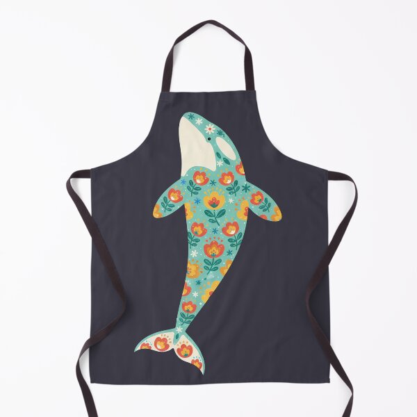 Item preview, Floral Folk Art Orca – Scandinavian Folk Art by heidiannemorris © designed and sold by FOLK ART FUSION by heidiannemorris.