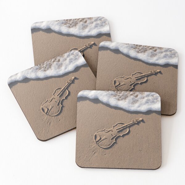 Item preview, Detailed Violin Sand Sculpture On Shore designed and sold by chase-thewave.