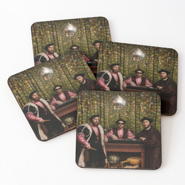 Item preview, The Two Disco Ambassadors - Inspired by Hans Holbein the Younger (1497–1543), Accompanied by the DJ Who Refused to Leave.  designed and sold by TheArtsyFrogs.