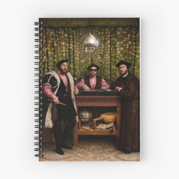 Item preview, The Two Disco Ambassadors - Inspired by Hans Holbein the Younger (1497–1543), Accompanied by the DJ Who Refused to Leave.  designed and sold by TheArtsyFrogs.