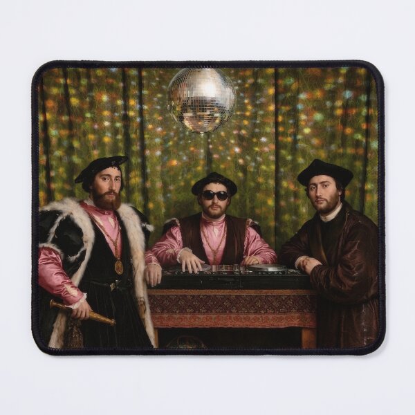 Item preview, The Two Disco Ambassadors - Inspired by Hans Holbein the Younger (1497–1543), Accompanied by the DJ Who Refused to Leave. designed and sold by TheArtsyFrogs.