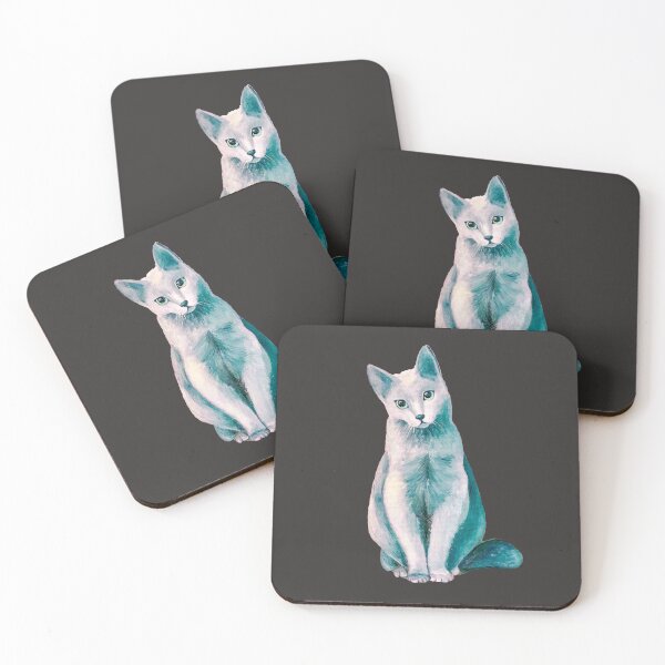 Item preview, BLUE CAT DREAM Pop Art | Cute Cat Painting | Aesthetic Design | Gift Idea designed and sold by BlueberrySwan.