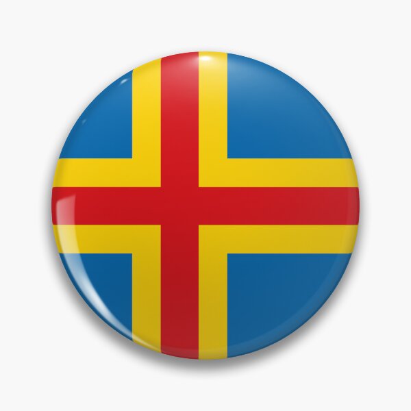 Item preview, Aland Islands Round Flag Alandic Heritage designed and sold by NTGUILTY.