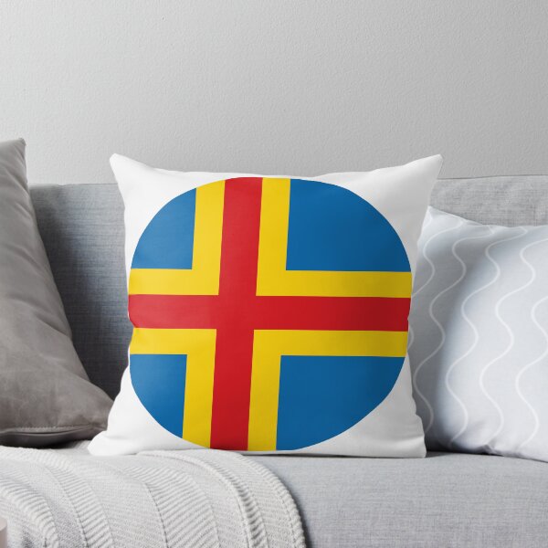 Item preview, Aland Islands Round Flag Alandic Heritage designed and sold by NTGUILTY.