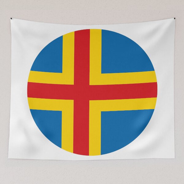 Item preview, Aland Islands Round Flag Alandic Heritage designed and sold by NTGUILTY.