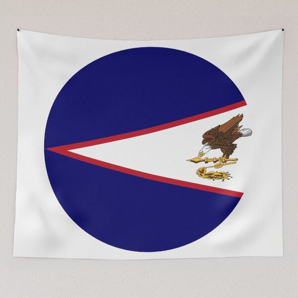Item preview, American Samoa Round Flag Samoan Patriotic Heritage designed and sold by NTGUILTY.