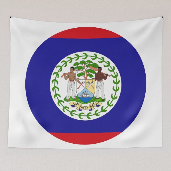 Item preview, Belize Round Flag Belizean Patriotic Heritage designed and sold by NTGUILTY.