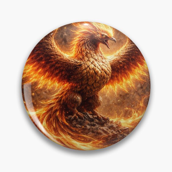Item preview, Fiery Phoenix Rising from Ashes – Epic Rebirth Portal Art Print designed and sold by MythicPortals.