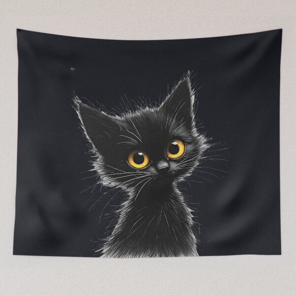 Item preview, Black Cat Kitten Muffin designed and sold by Poppflix-TM.
