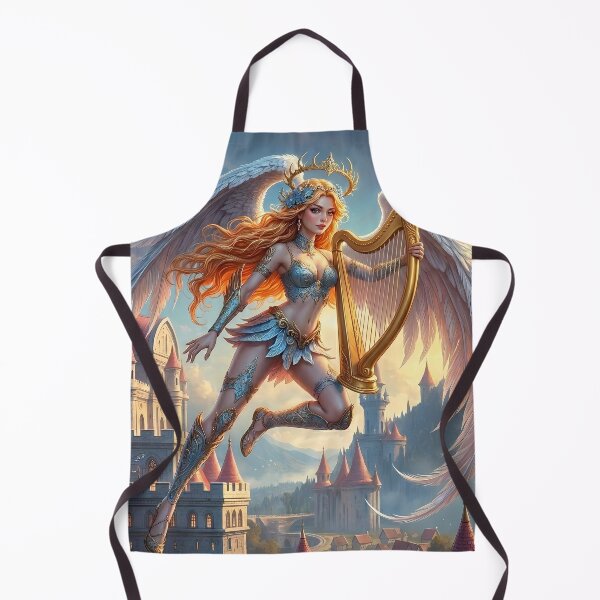 Item preview, Cute Angel Harp Player - Ethereal Fantasy Art designed and sold by Lucid Dream Pixel.