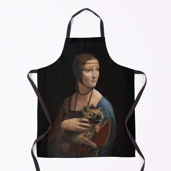 Item preview, Lady with Her Drooling Pet - Inspired by Leonardo da Vinci (1452–1519), Accompanied by the Hyena Cub Who Took Drooling Very Seriously. designed and sold by TheArtsyFrogs.