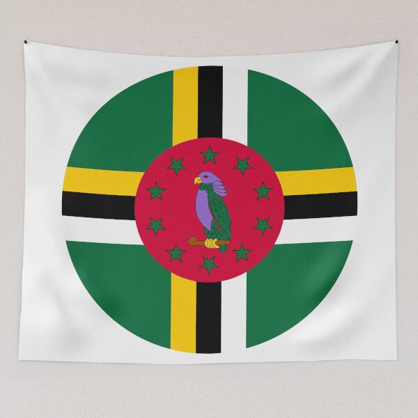 Item preview, Dominica Round Flag Dominican Patriotic Heritage designed and sold by NTGUILTY.