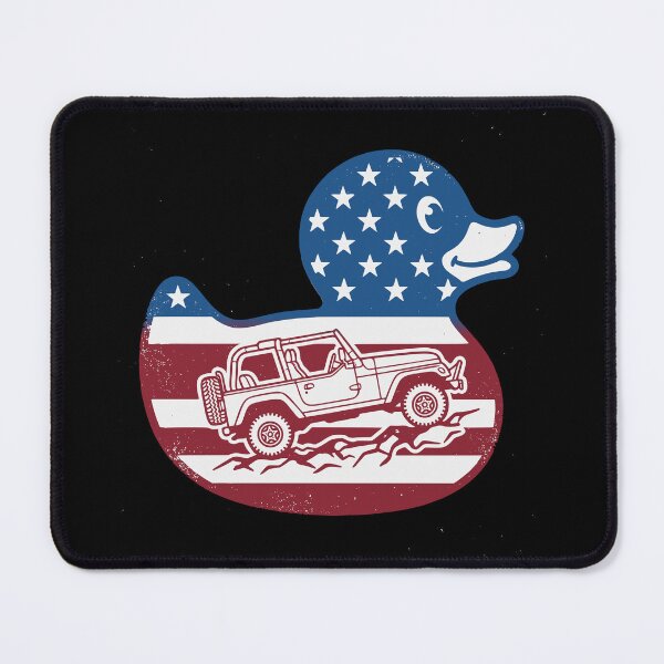 Item preview, USA Flag Rubber Duck with Wrangler TJ Topless Off-Road Graphic designed and sold by Off-Road-Zone.