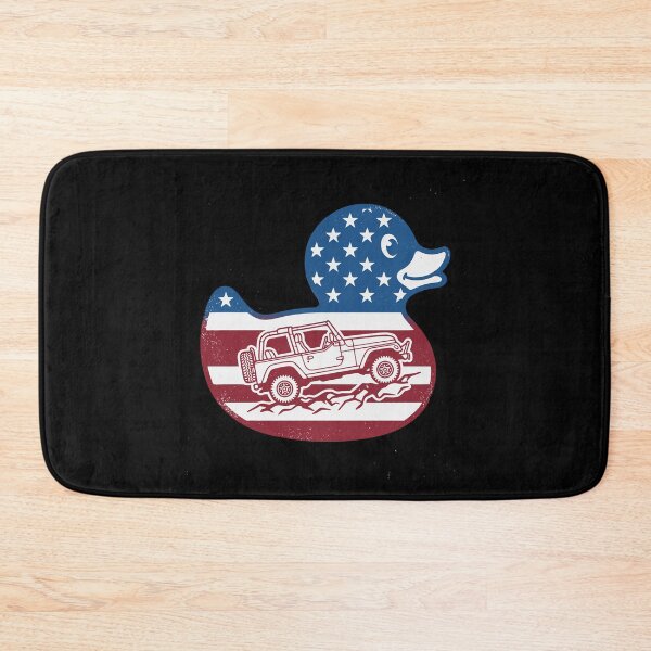 Item preview, USA Flag Rubber Duck with Wrangler TJ Topless Off-Road Graphic designed and sold by Off-Road-Zone.