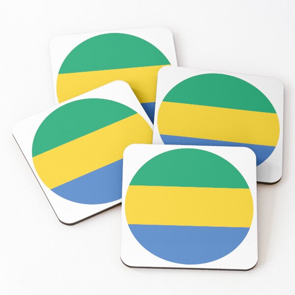 Item preview, Gabon Round Flag Gabonese Patriotic Heritage designed and sold by NTGUILTY.