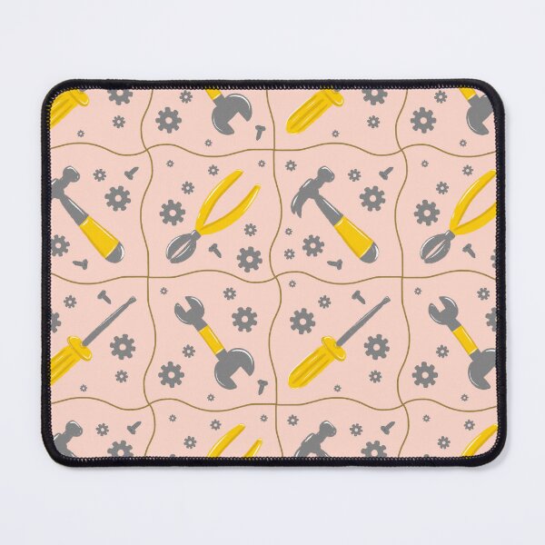 Item preview, Coral builder tools toolbox construction repeat seamless pattern designed and sold by ButterflyKissCollab.