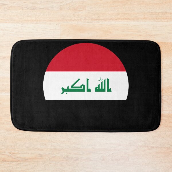 Item preview, Iraq Round Flag Iraqi Patriotic Heritage designed and sold by NTGUILTY.