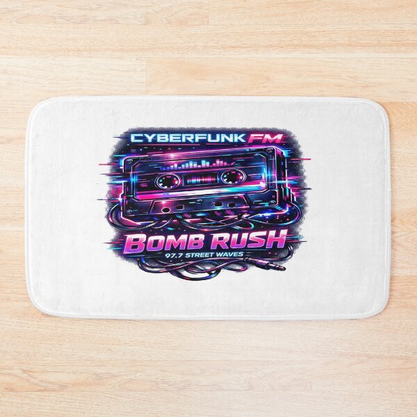 Item preview, Cyberpunk Cassette Retro Street Design - Bomb Rush Style Neon Tape designed and sold by InkFloo.