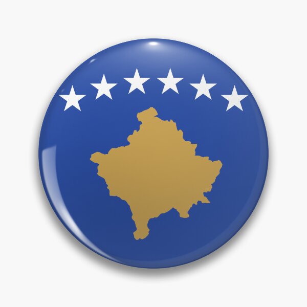 Item preview, Kosovo Round Flag Kosovar Patriotic Heritage designed and sold by NTGUILTY.