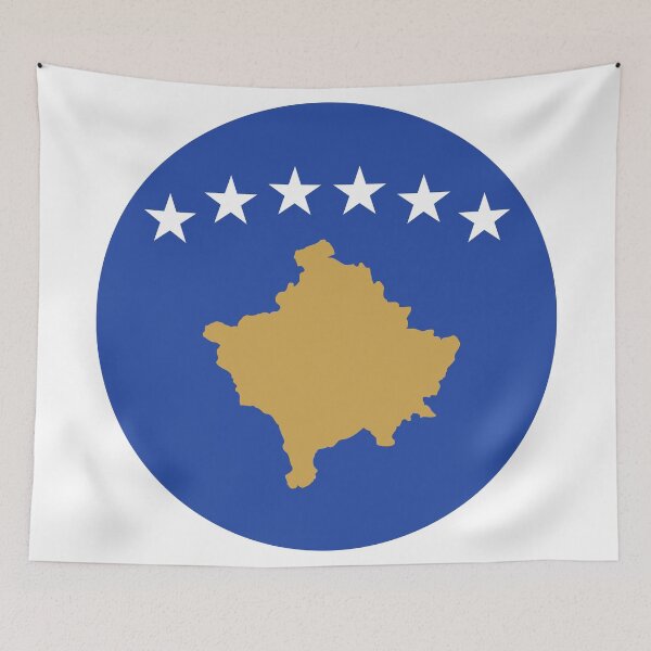 Item preview, Kosovo Round Flag Kosovar Patriotic Heritage designed and sold by NTGUILTY.