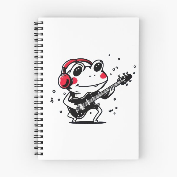 Item preview, Frog wearing headphones plays guitar designed and sold by anytka.