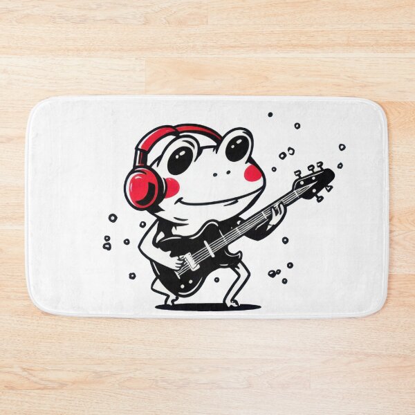 Item preview, Frog wearing headphones plays guitar designed and sold by anytka.