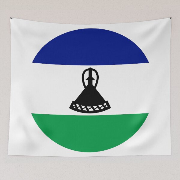 Item preview, Lesotho Round Flag Basotho Patriotic Heritage designed and sold by NTGUILTY.