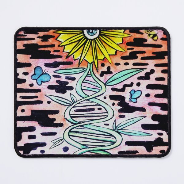 Item preview, DNA Sunflower Helix - The All-Seeing Eye of Nature Surrealism designed and sold by Odd shloox.