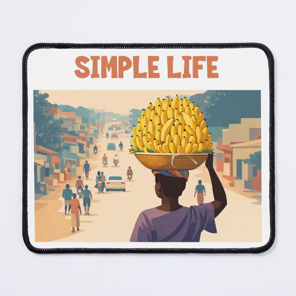 Item preview, Simple Life T-Shirt – Street Market Banana Vendor Art, Cultural Lifestyle Graphic Tee designed and sold by AM.87.