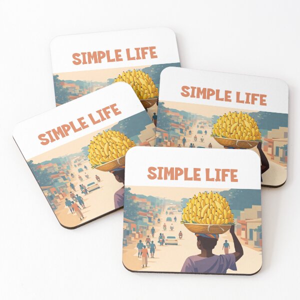 Item preview, Simple Life T-Shirt – Street Market Banana Vendor Art, Cultural Lifestyle Graphic Tee designed and sold by AM.87.