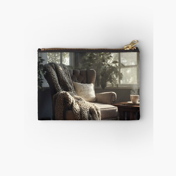 Item preview, Cozy Sunlit Reading Nook with Armchair & Coffee designed and sold by EK-World.