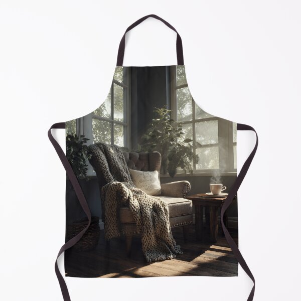 Item preview, Cozy Sunlit Reading Nook with Armchair & Coffee designed and sold by EK-World.