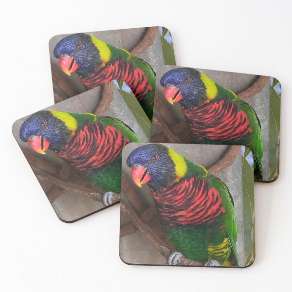 Item preview, Curious Lorikeet Parrot hangin' out. designed and sold by greencitystudio.