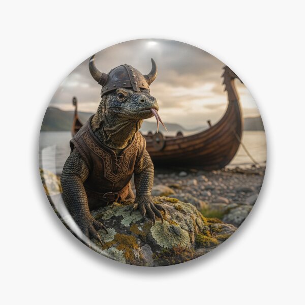 Item preview, Kimodo Dragon Viking Sacks the Coast  designed and sold by Tridentulus.
