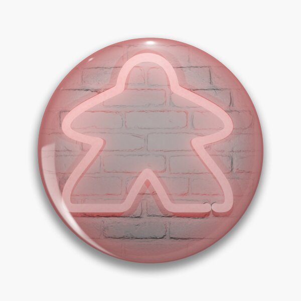 Item preview, Neon red meeple designed and sold by HeathWayPrints.