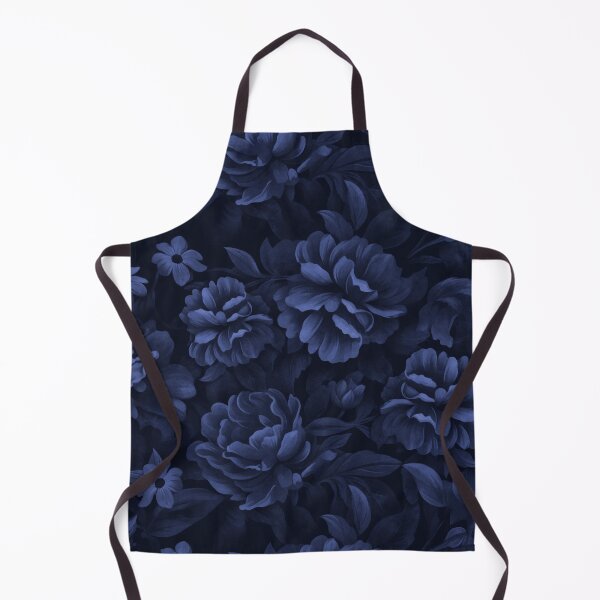 Item preview, Velveteen Dark Moody Flowers Midnight Blue Floral Luxury Opulence designed and sold by artsandsoul.