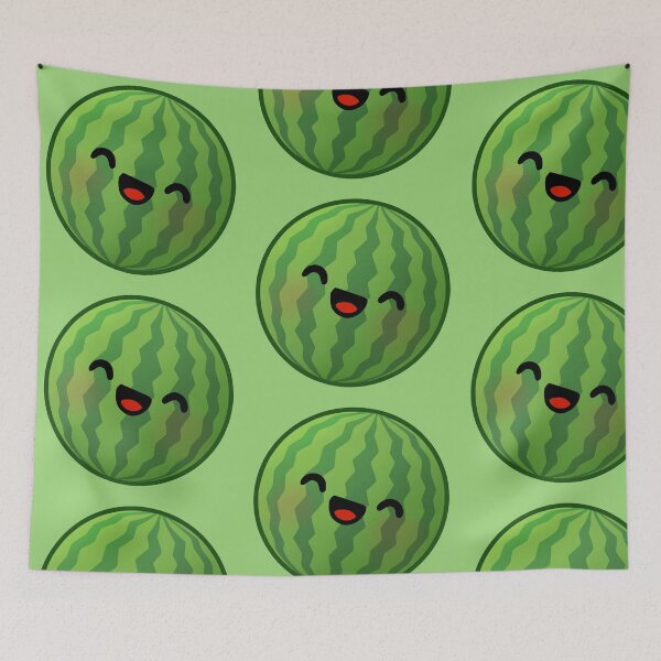 Item preview, Cute Kawaii Watermelon - Cozy Farming Sim Art designed and sold by AlexAnewArt.