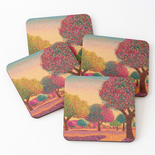 Item preview, Brightly Colorful Blooming Trees designed and sold by Neika Shimm Designs.