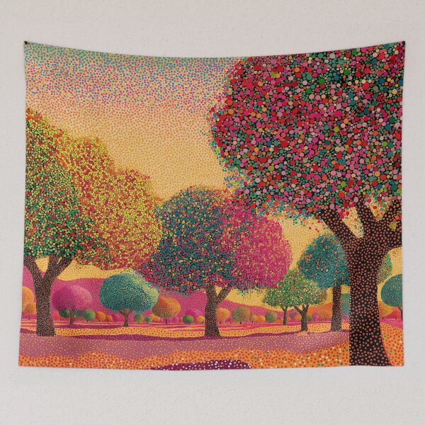 Item preview, Brightly Colorful Blooming Trees designed and sold by Neika Shimm Designs.