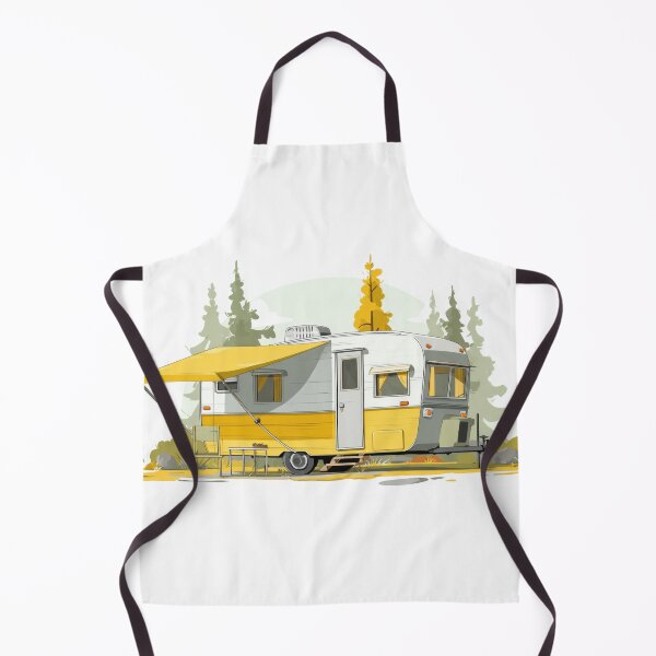 Item preview, Camping with a trailer in the woods designed and sold by anytka.