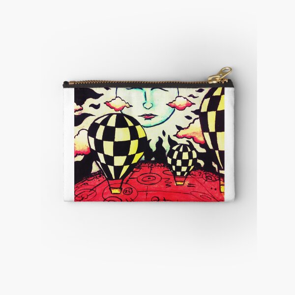 Item preview, Lunar Voyager - Checkered Hot Air Balloons Over Esoteric Red Landscape designed and sold by Odd shloox.