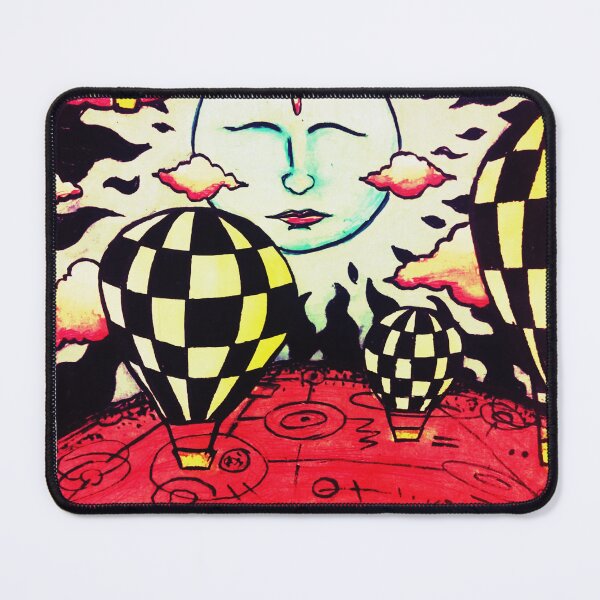 Item preview, Lunar Voyager - Checkered Hot Air Balloons Over Esoteric Red Landscape designed and sold by Odd shloox.