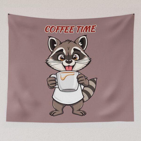 Item preview, Funny Raccoon Meme Collection – Coffee Time Cute Raccoon Coffee Lover Funny Animal  designed and sold by MiraLumeStudio.