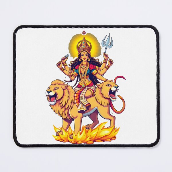Item preview, Durga Blessings with Diyas  designed and sold by Teewave-Ashish.
