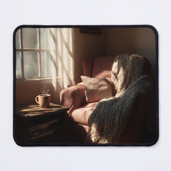 Item preview, Cozy Sunlit Pink Armchair Reading Nook designed and sold by EK-World.