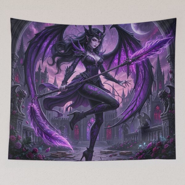 Item preview, Cute Succubus Queen - Dark Gothic Fantasy Art designed and sold by Lucid Dream Pixel.