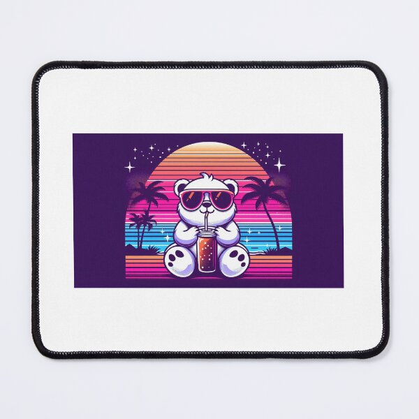 Item preview, Synthwave Sunset Bear – Retro Neon Aesthetic designed and sold by ZolaDesings.